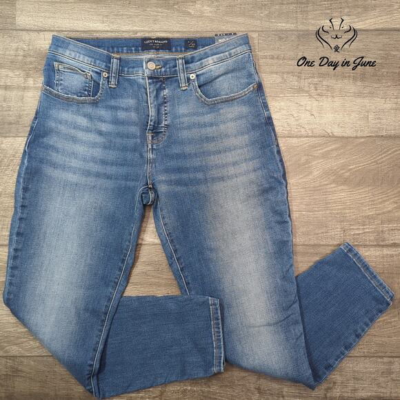 Lucky Brand Mid Rise Skinny Jeans Size 8 - Picture 1 of 6